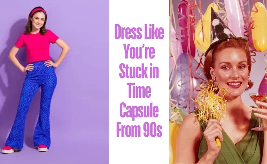 two women showing 90s theme party dress in different ways.