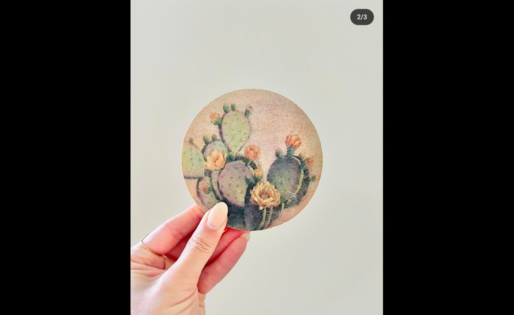 small rounded cactus coasters for desert-themed bedroom.