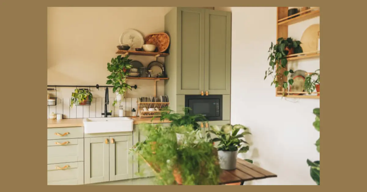 1970s kitchen in all avacado green color.