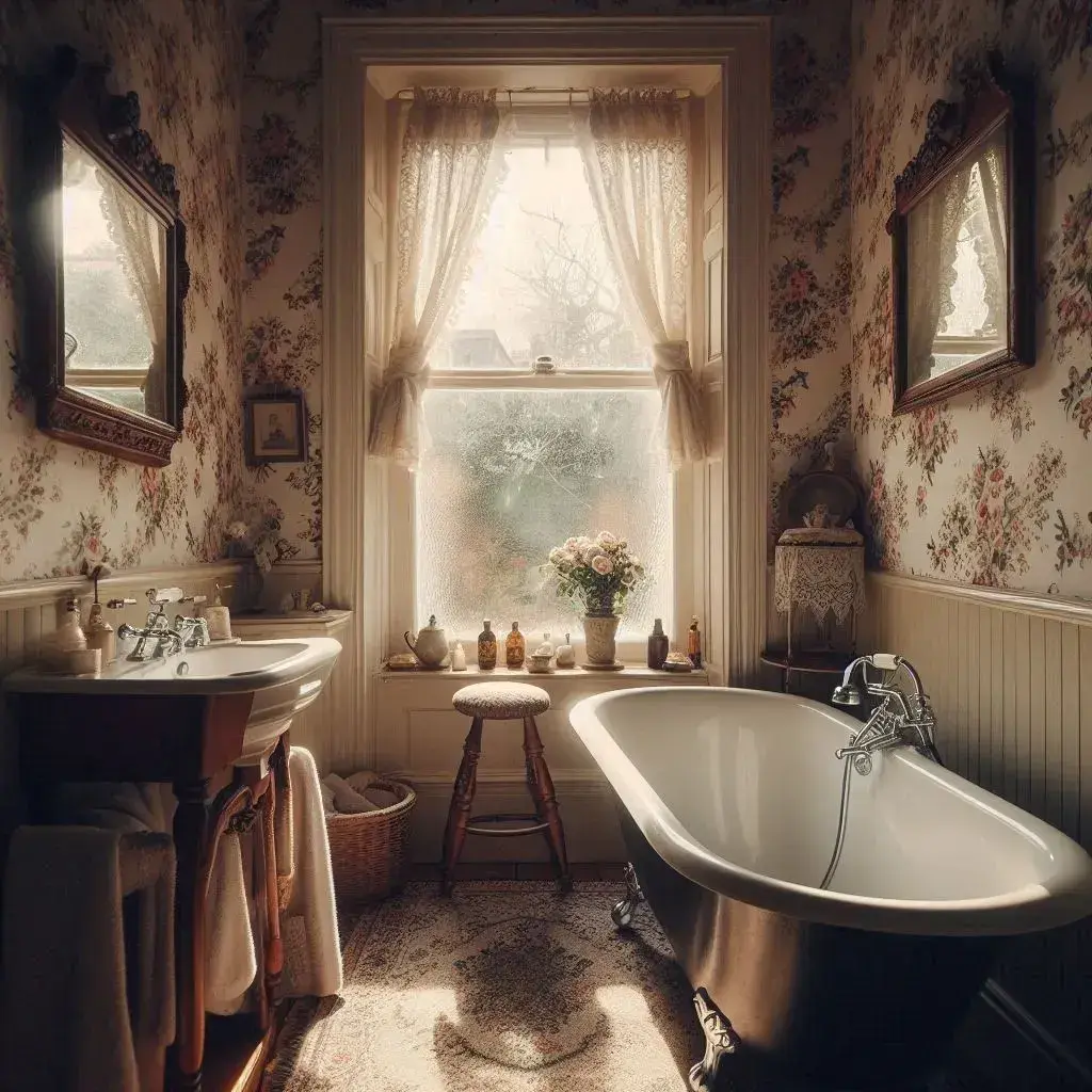 A small victorian bathroom.